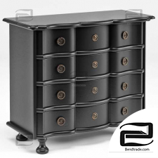 Chest of drawers Chest of drawers Black Bowfront