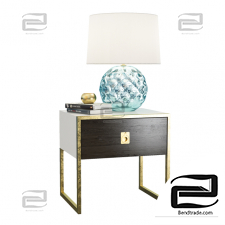 Curbstone Bedside tables with lamp