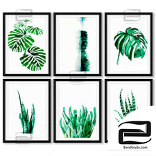 Poster baguettes with tropical plants