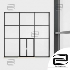 Panoramic glazing doors