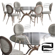 Table and chair Luxurious Italian Designer Glass