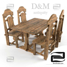 Table and Chair Aged from D&M