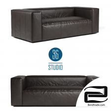 Triple leather sofa model S24003 from Studio 36