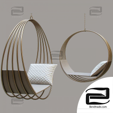Exterior Suspended swing chair 02