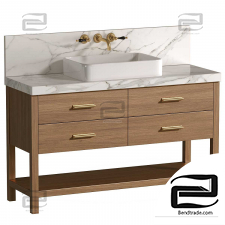 A cabinet with a washbasin