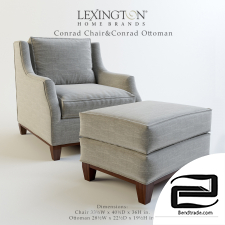 Conrad Chair&Conrad Ottoman