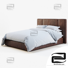 Beds Bed RH leather platform