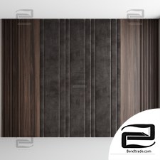 Wood veneer wall panels with bars