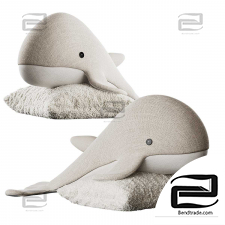 Children's toy plush whale