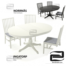 Table and chair IKEA INGATORP
