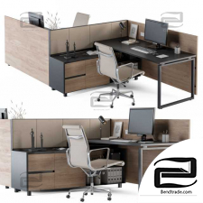 Cream and Wood Office Furniture