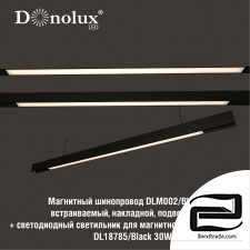 DL18785_Black 30W lamp for magnetic busbar