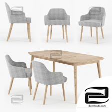 Table and chair Table and chair Nordic Odense