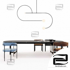 Baxter table and chair