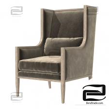 Armchair Armchair RH FRENCH CONTEMPORARY SLOPE
