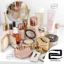 Collection of luxury cosmetics