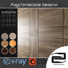 Material wood Acoustic decorative panels 03