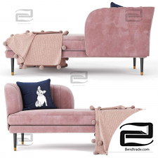 Rose Pink Chaise Longue