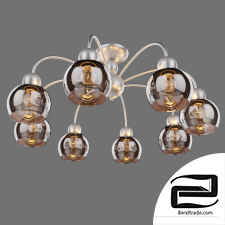 Ceiling chandelier with glass shades Eurosvet 30148/8 silver Fabia