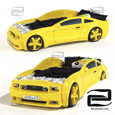Mustang car baby bed