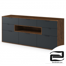 Chest of drawers with an open shelf 3D Model id 10671