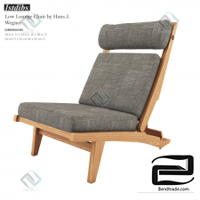 Armchair Low Lounge Chair by Hans J. Wegner