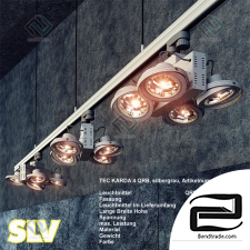 Hanging lamp SLV TEC CARDA 4 QRB Hanging lamp