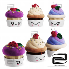 Children's toy plush cupcake