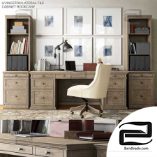 Office furniture Pottery barn LIVINGSTON LATERAL FILE