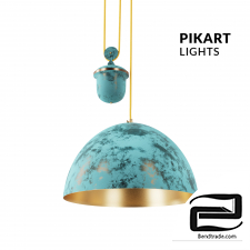 Suspension latoni was of the bubble shape with a counterweight ART. 5415 from Pikartlights