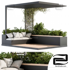 Roof Garden and Balcony Furniture with Pergola