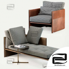 Couch and armchair Minotti Luggage