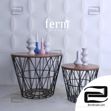 Table ferm LIVING baskets