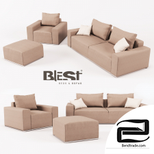 Set of modular sofa, chair and pouf BL_101 from the manufacturer Blest TM