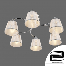 Ceiling chandelier with lampshades Eurosvet 60094/6 Cornetto