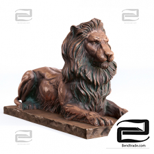 Sculptures Lion bronze 2
