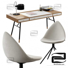Office furniture BoConcept Cupertino Table, Ottawa Chair