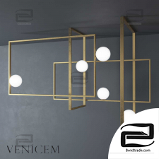 VeniceM Mondrian Glass Pendant Lamp