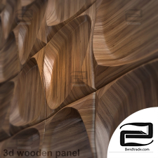 3D panel 3D dark wood panel