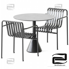 Palissade D90 table and chair, Palissade by Hay