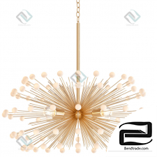 Hanging lamp White Beaded Urchin Chandelier Sputnik