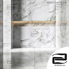 Materials Tile,White marble tile 35