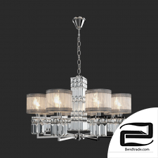 Hanging chandelier with lampshades Eurosvet 10099/8 chrome Zaffiro