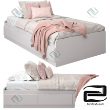 Children's bed White with pillows