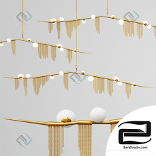 Cherry Bomb Fringe Chandelier 9 Lights Pendant Lamp