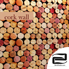 Decor wall made of wine corks