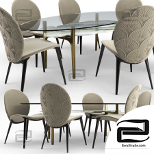 Arkady Dining Room Visionnaire Table and Chair-Home