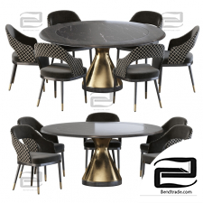 Table and chair Stainless Steel and Dolly Tonin Casa