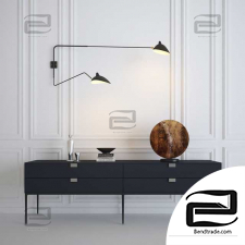 Console Console Serge Mouille Rotating Sconce Two