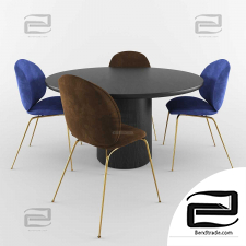 Gubi table and chairs
